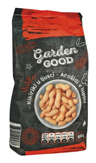 Praženi arašidi v lupini, Garden Good, 400 g