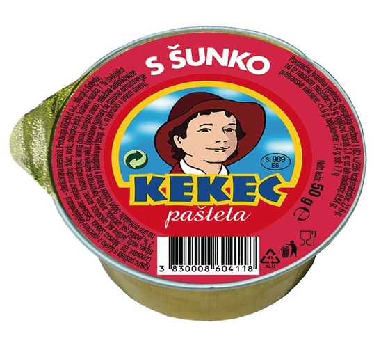 Pašteta s šunko, Kekec, 50 g