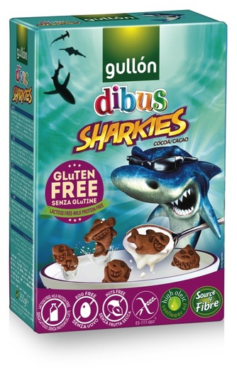 Keksi brez glutena Dibus Sharkies, Gullon, 250 g