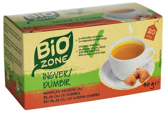 Bio čaj, ingver, Bio Zone, 40 g
