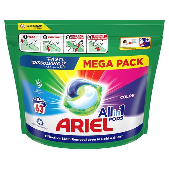 Detergent za pranje perila, Color kapsule, Ariel, 63/1