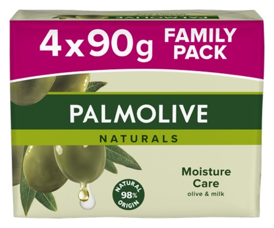 Toaletno milo, oliva, Palmolive Naturals, 90 g, 3+1
